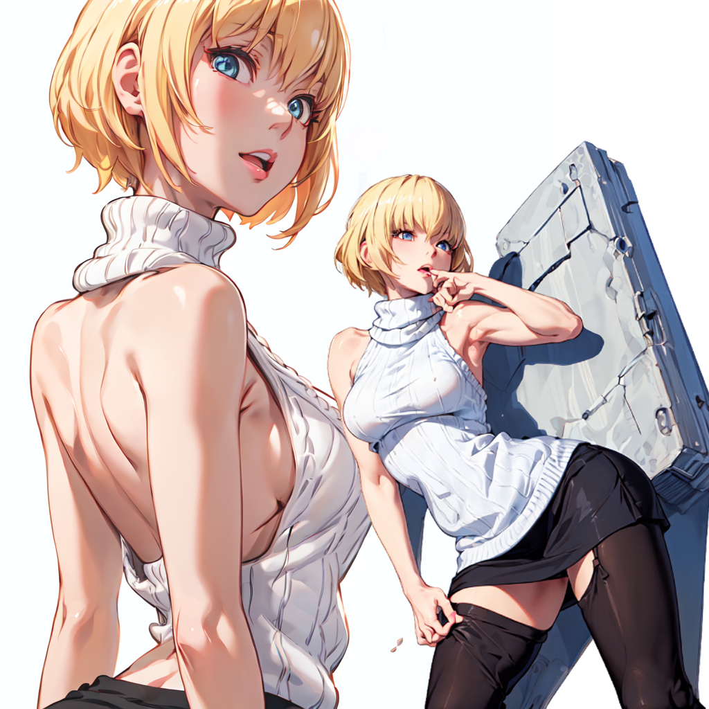 ノースリーブタートルネックセーター