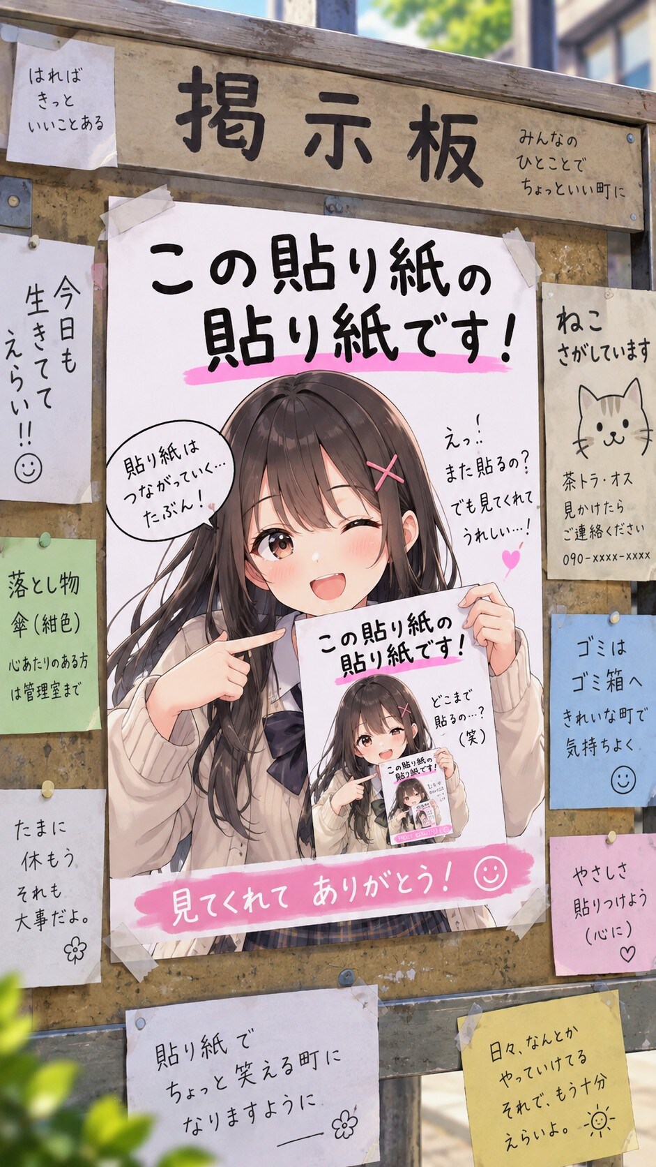 今日の貼り紙81 | の人気AIイラスト・グラビア