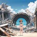 ふわ子in終末世界 6枚目