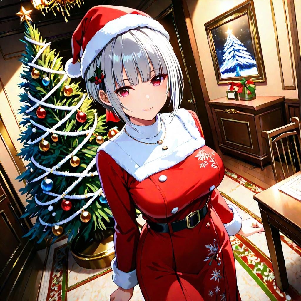 銀髪巨乳サンタ