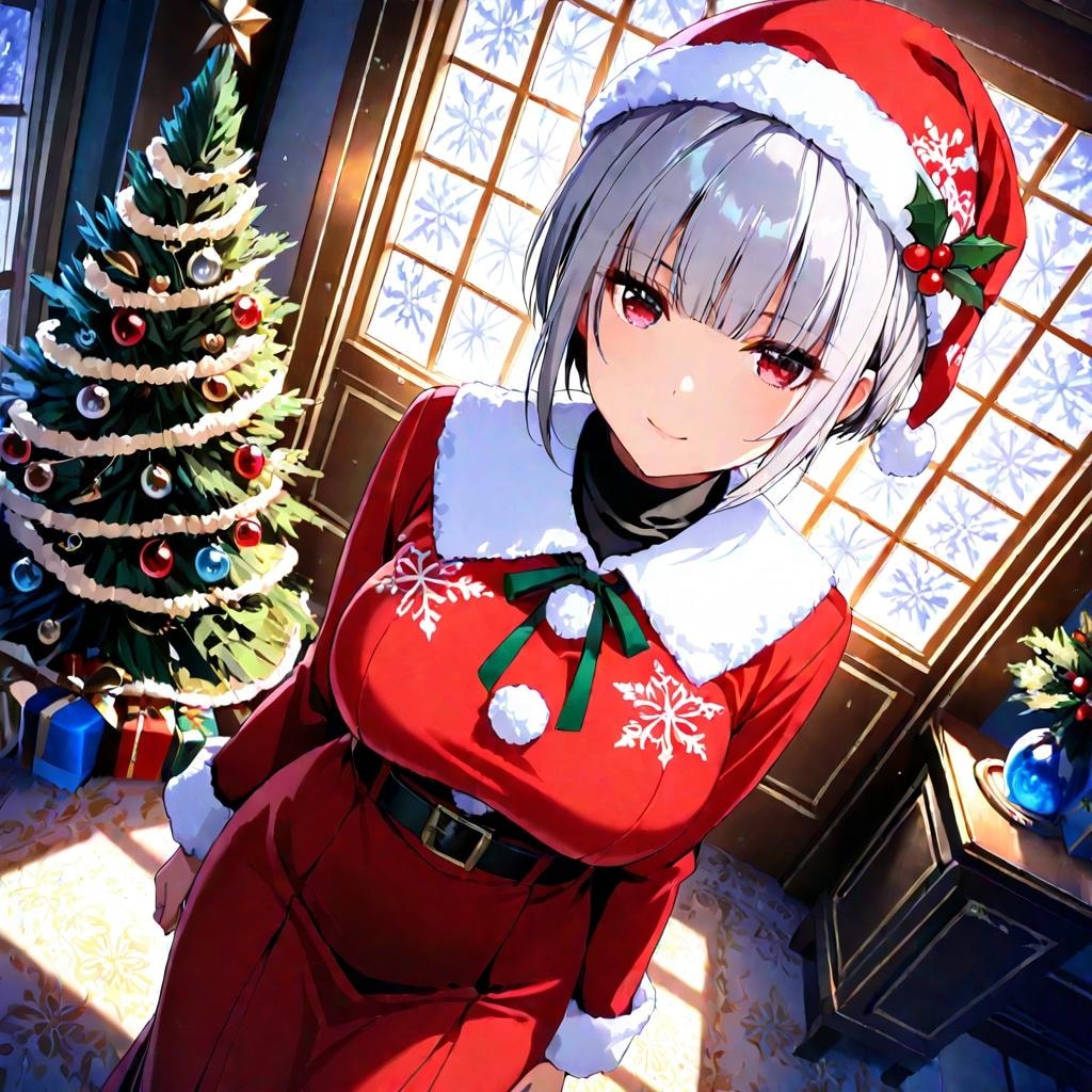 銀髪巨乳サンタ