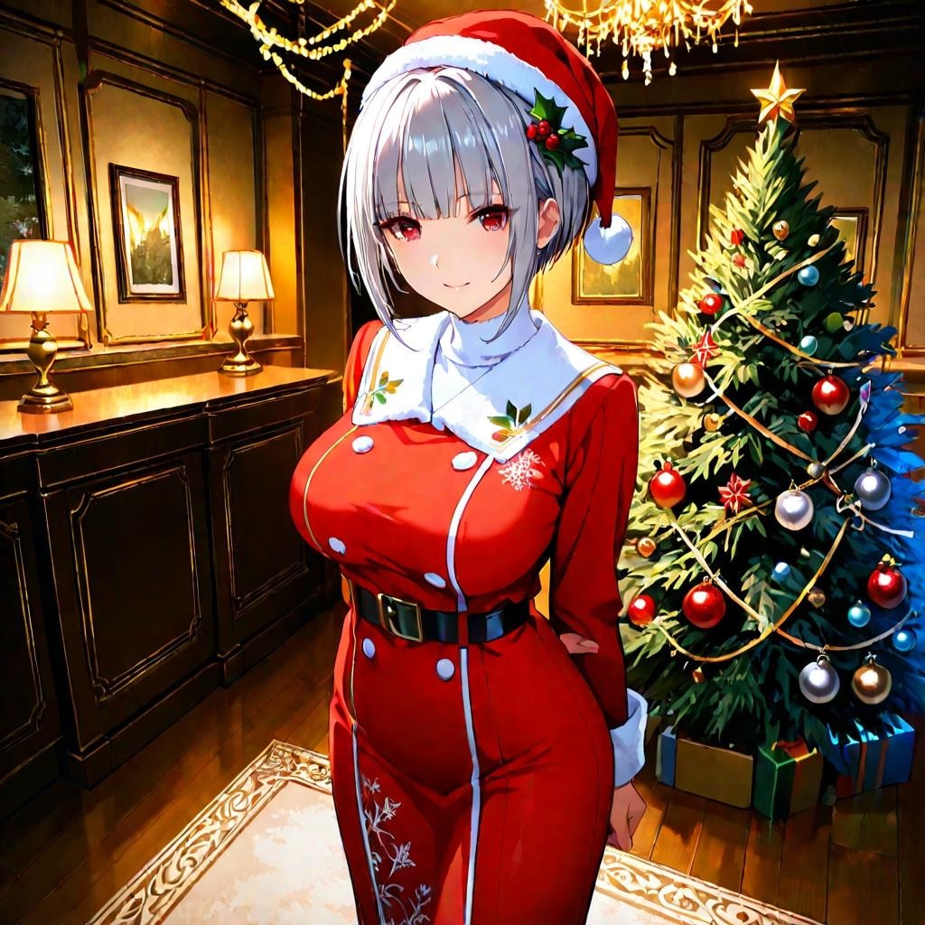 銀髪巨乳サンタ