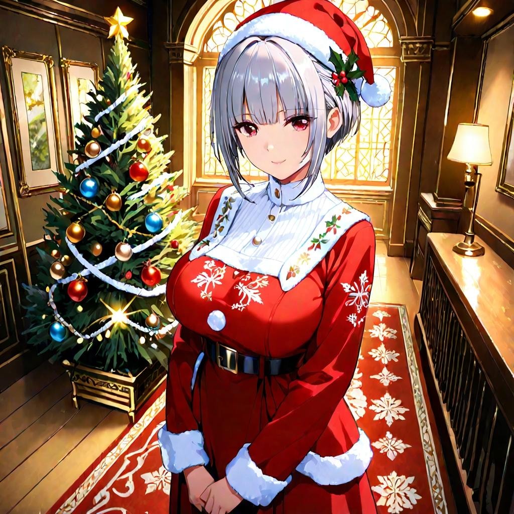 銀髪巨乳サンタ