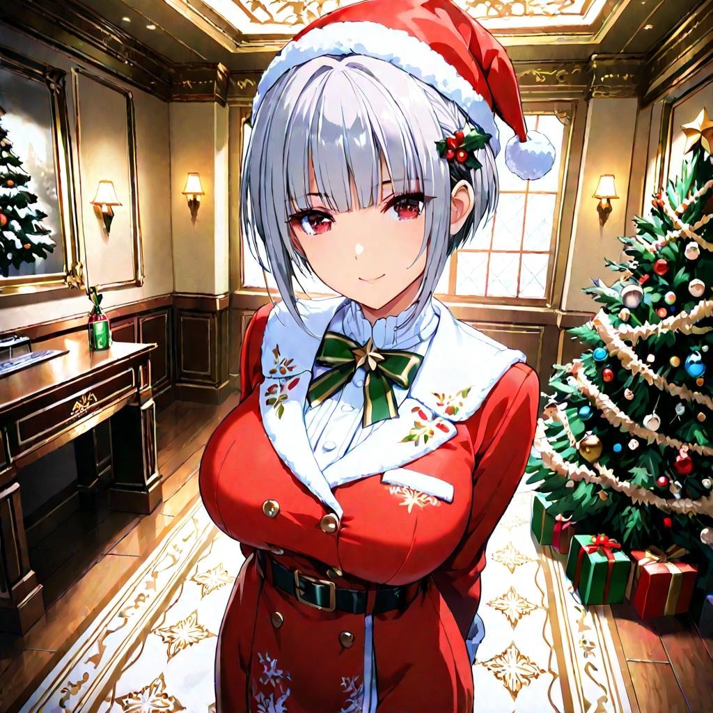 銀髪巨乳サンタ