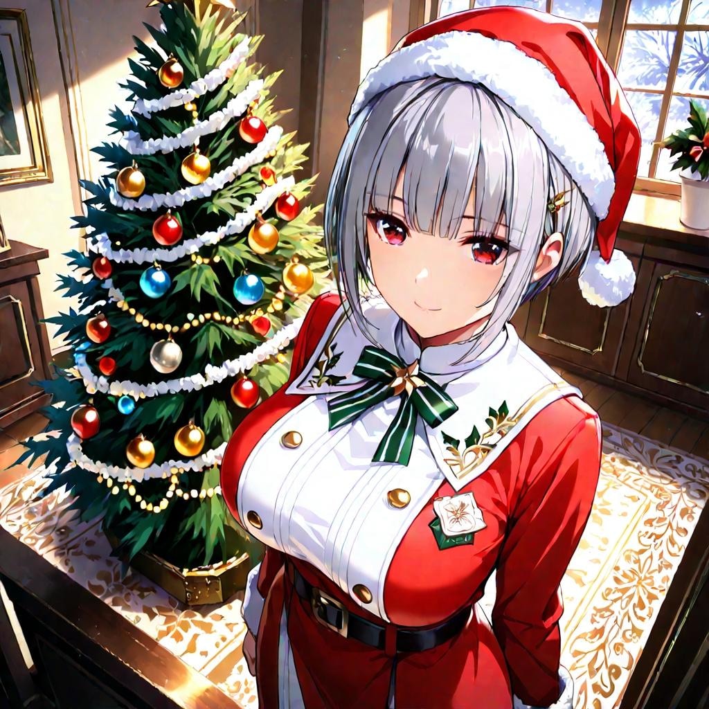 銀髪巨乳サンタ