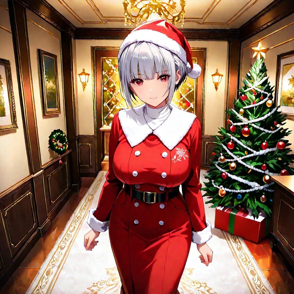 銀髪巨乳サンタ