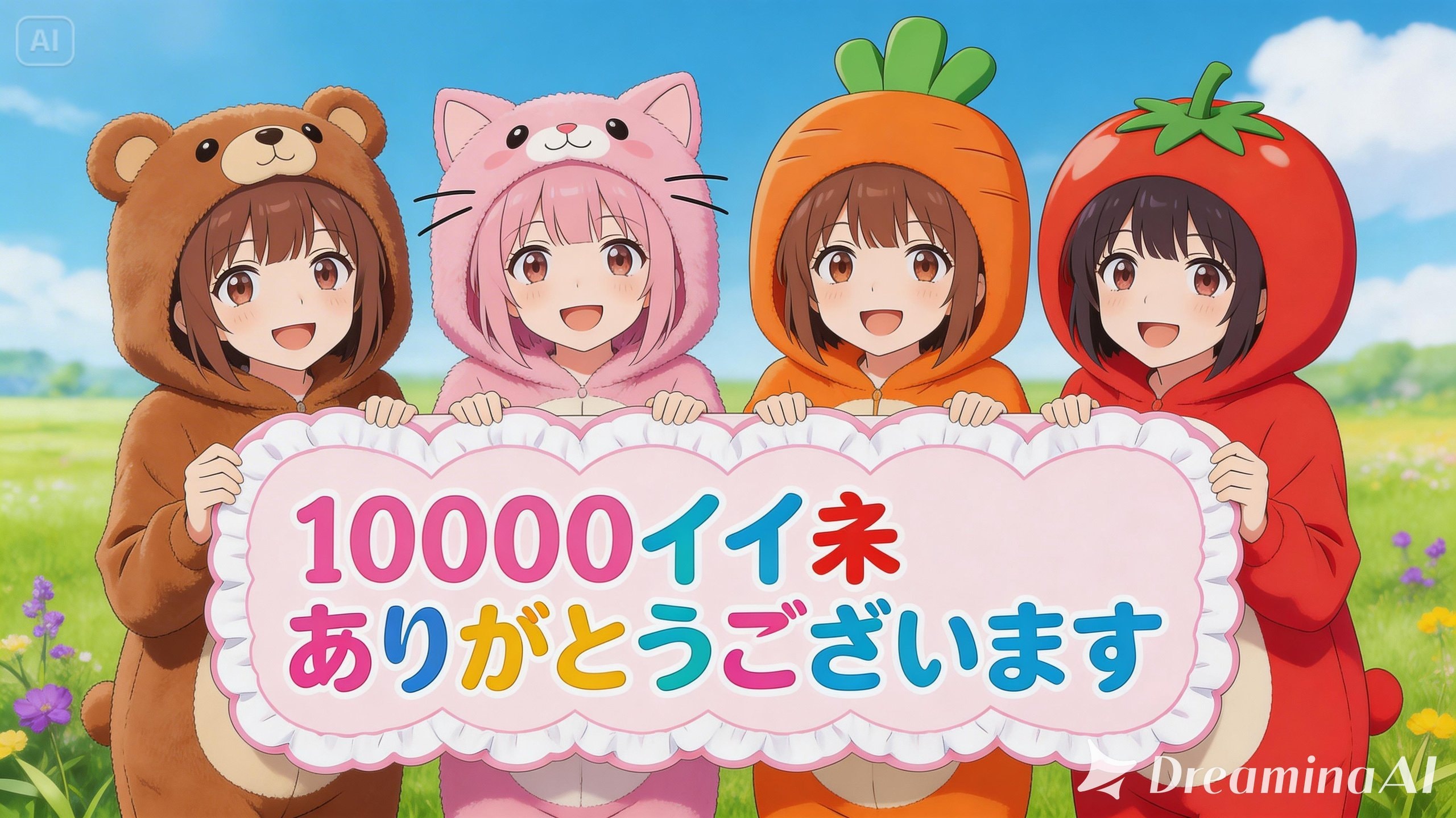 10,000いいね、ありがとうございました☺️ | の人気AIイラスト・グラビア