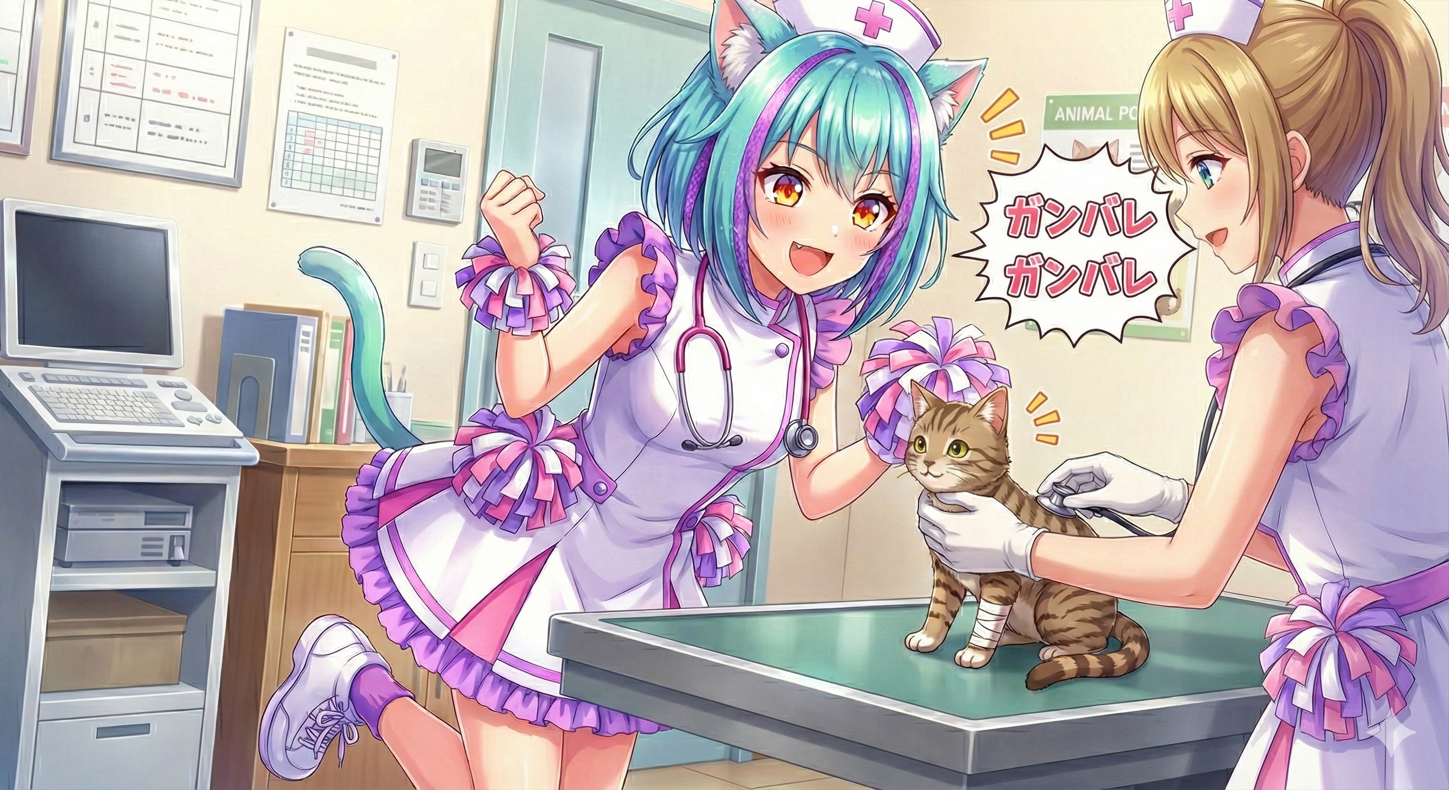 チア衣装 動物病院🐱🐶🐰 | の人気AIイラスト・グラビア