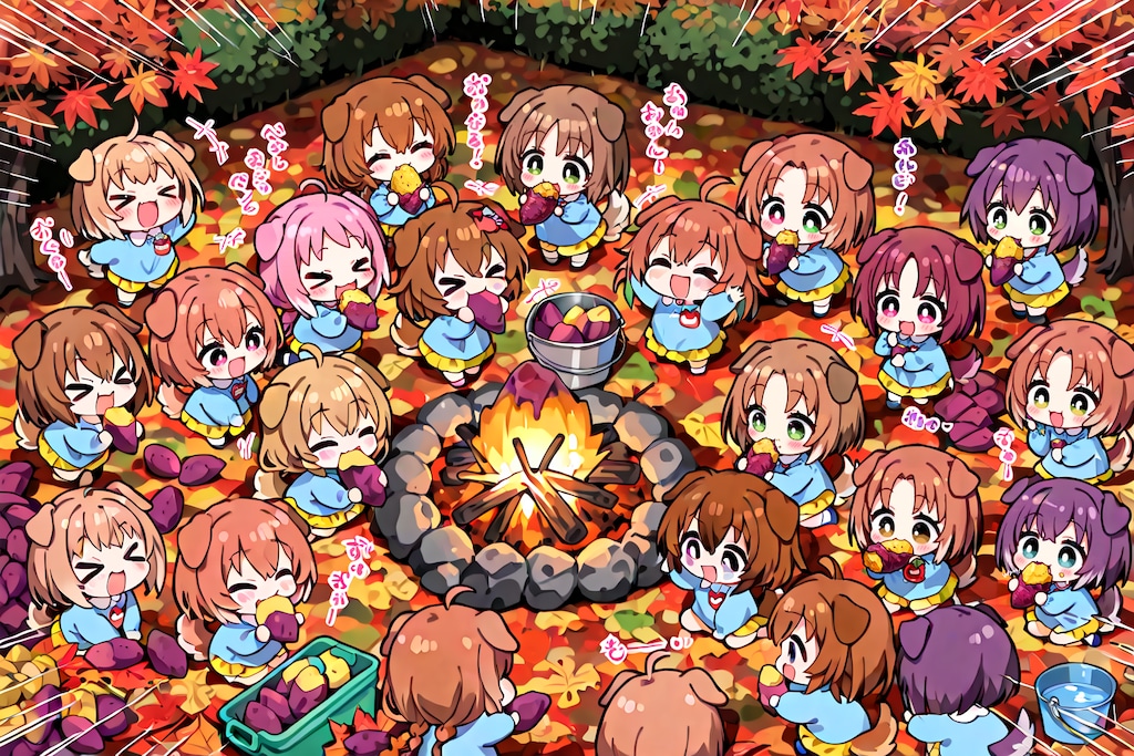 いぬみみようちえんのやきいもぱーてぃ