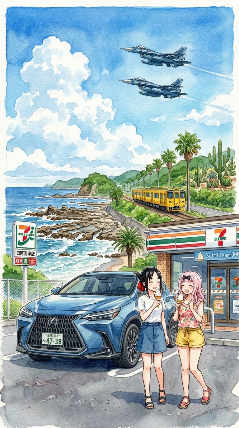 四宮かぐや　日南海岸ドライブ