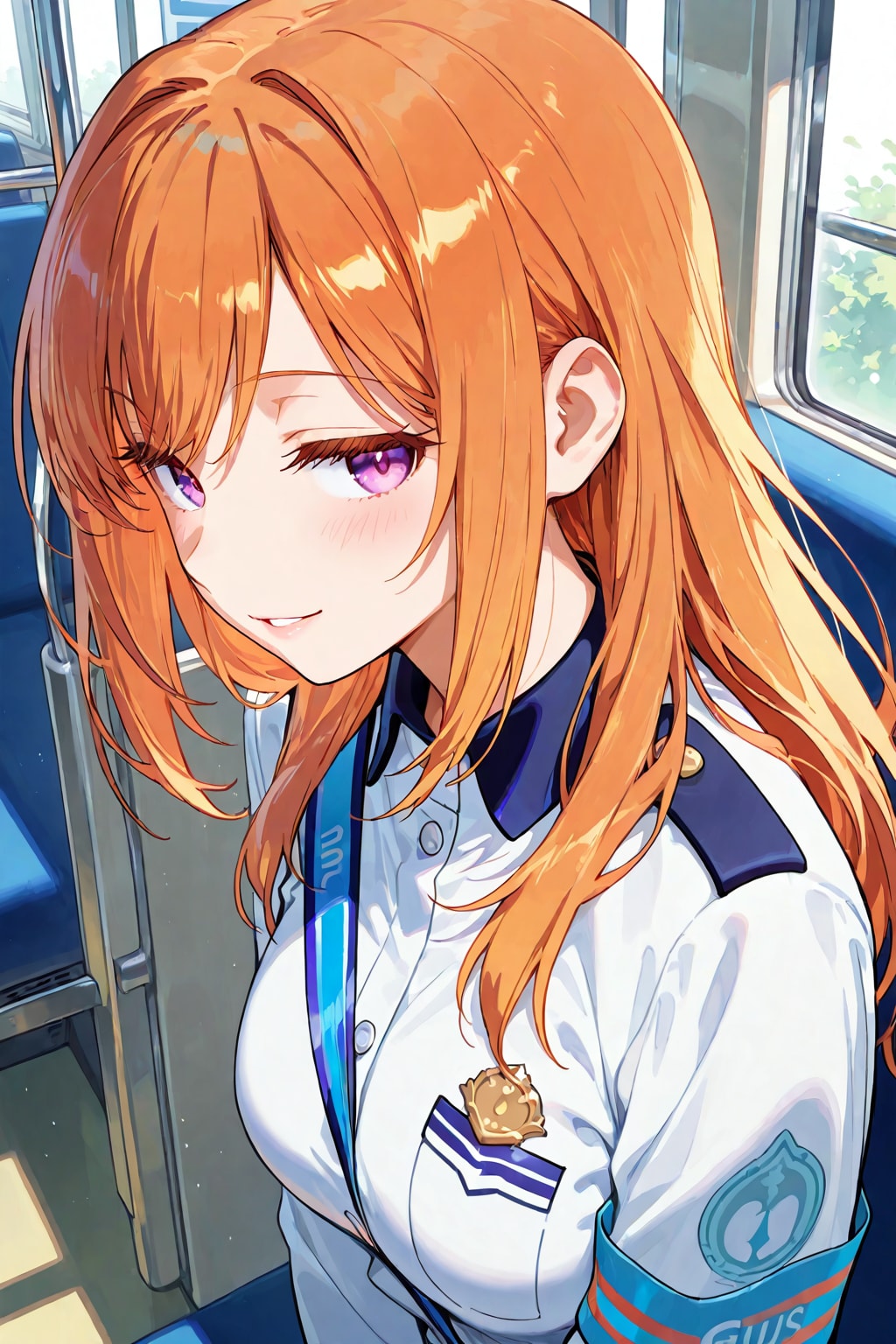 バスガイドさんの視線