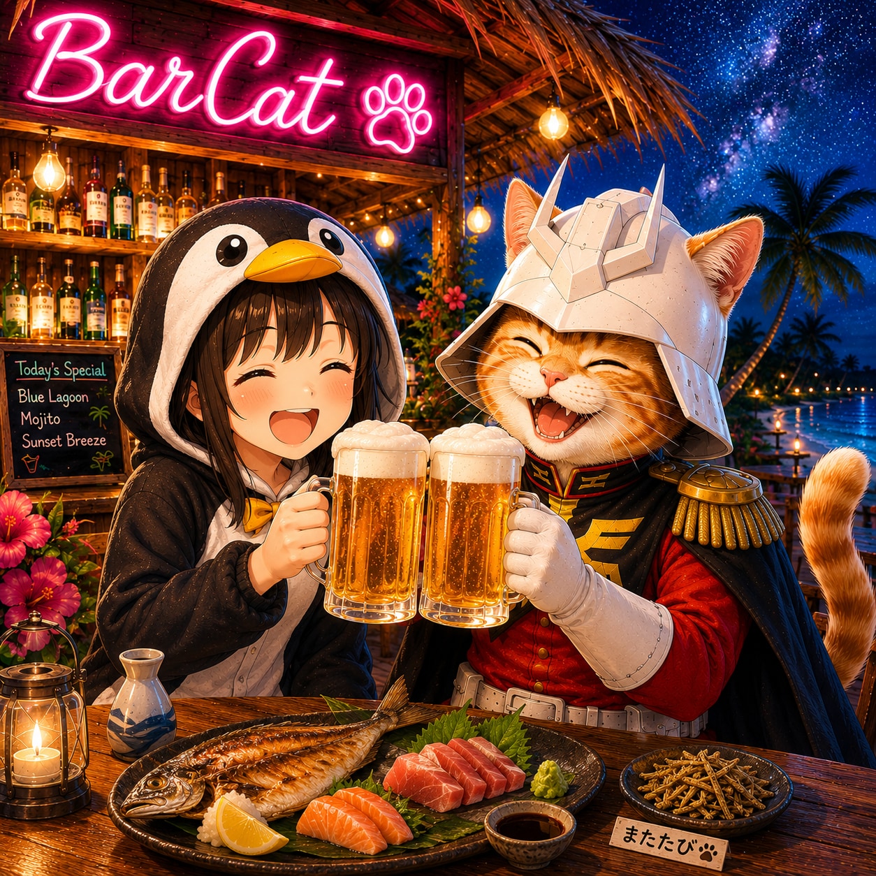 星空のBarCatで乾杯！🍻