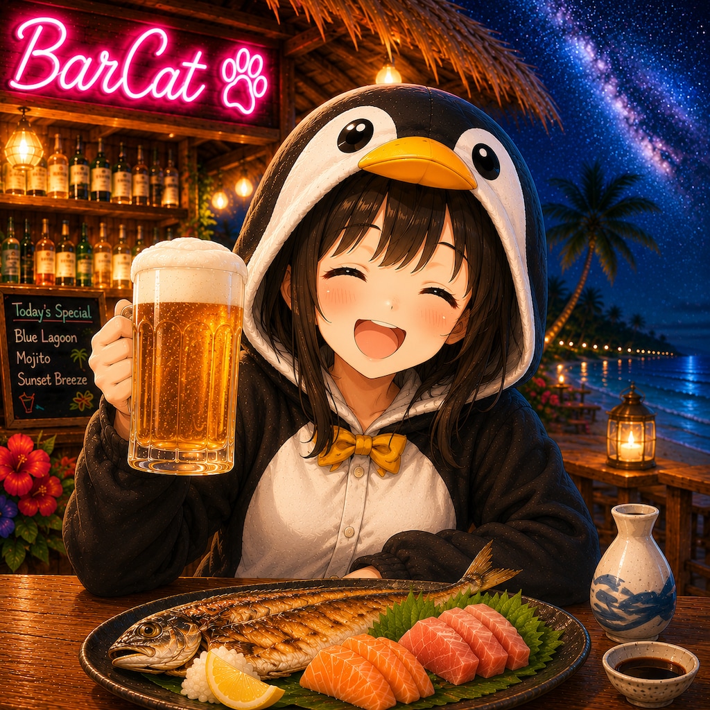 星空のBarCatで乾杯！🍻