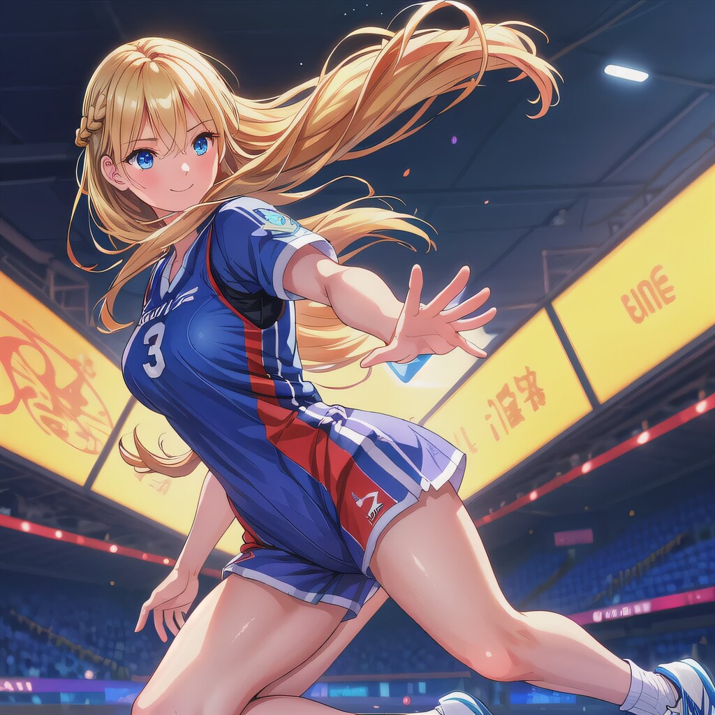 金髪ロングでユニフォームの少女１４