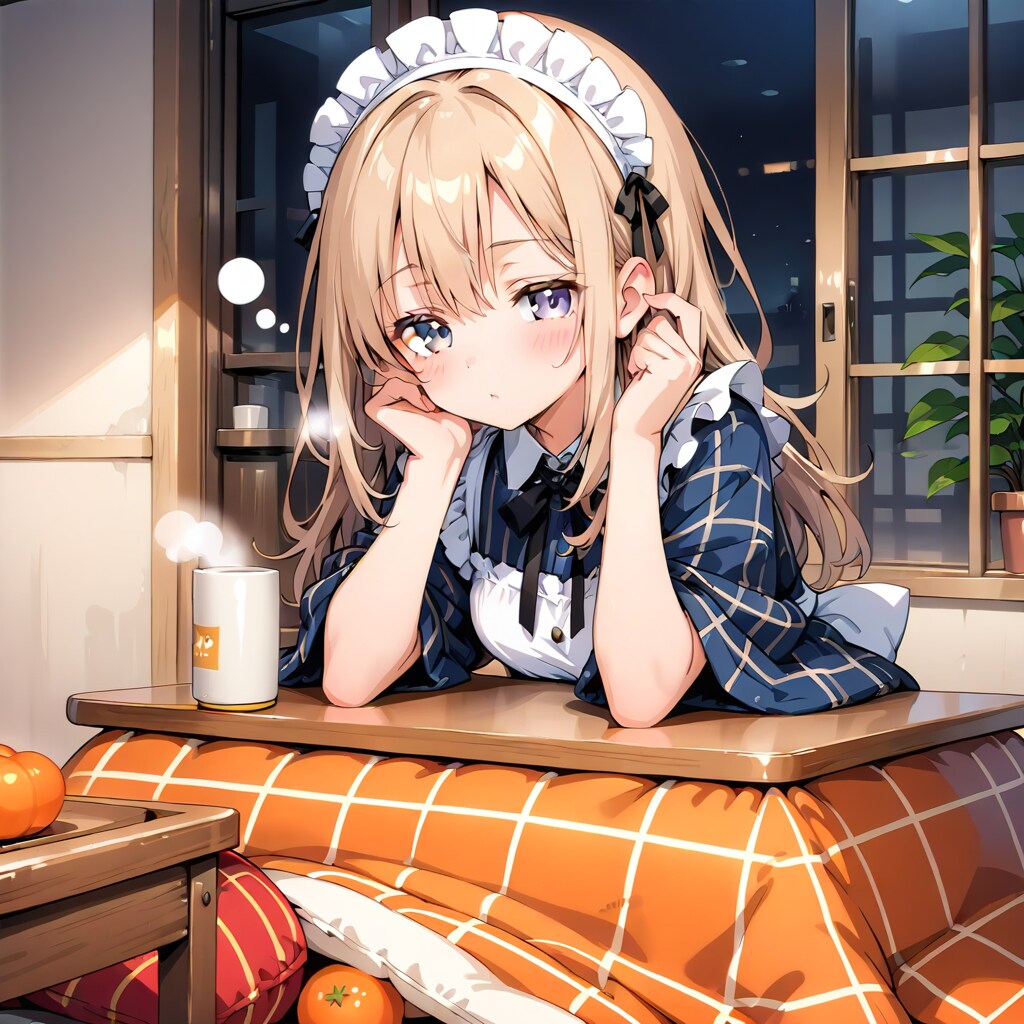眠気と戦うメイドさん | の人気AIイラスト・グラビア