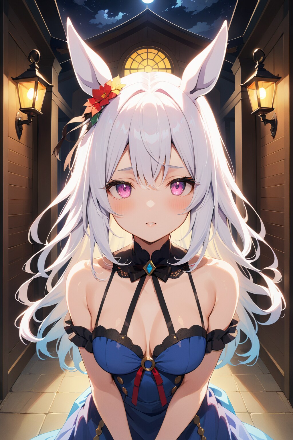 夜のひとり歩きは不安ですわね…