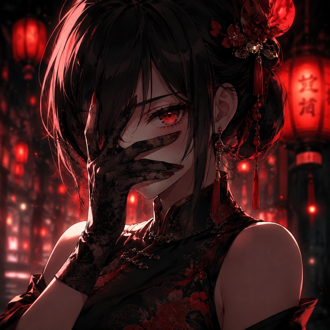 赤い瞳が