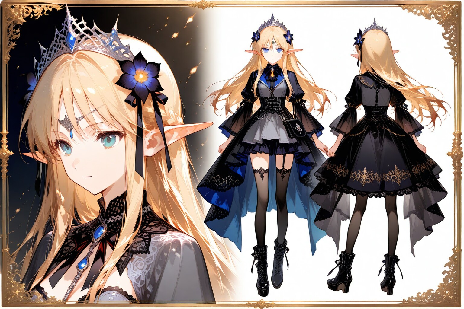 「ディードリット」にゴシック風ファッションを着せてみた。 | の人気AIイラスト・グラビア