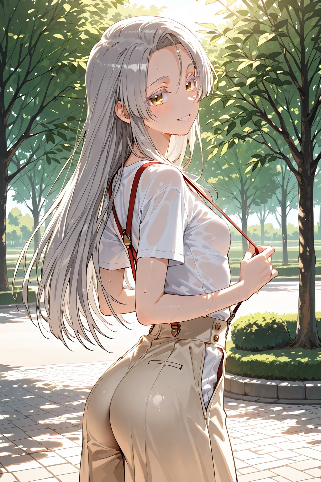 公園で私服編、後ろから