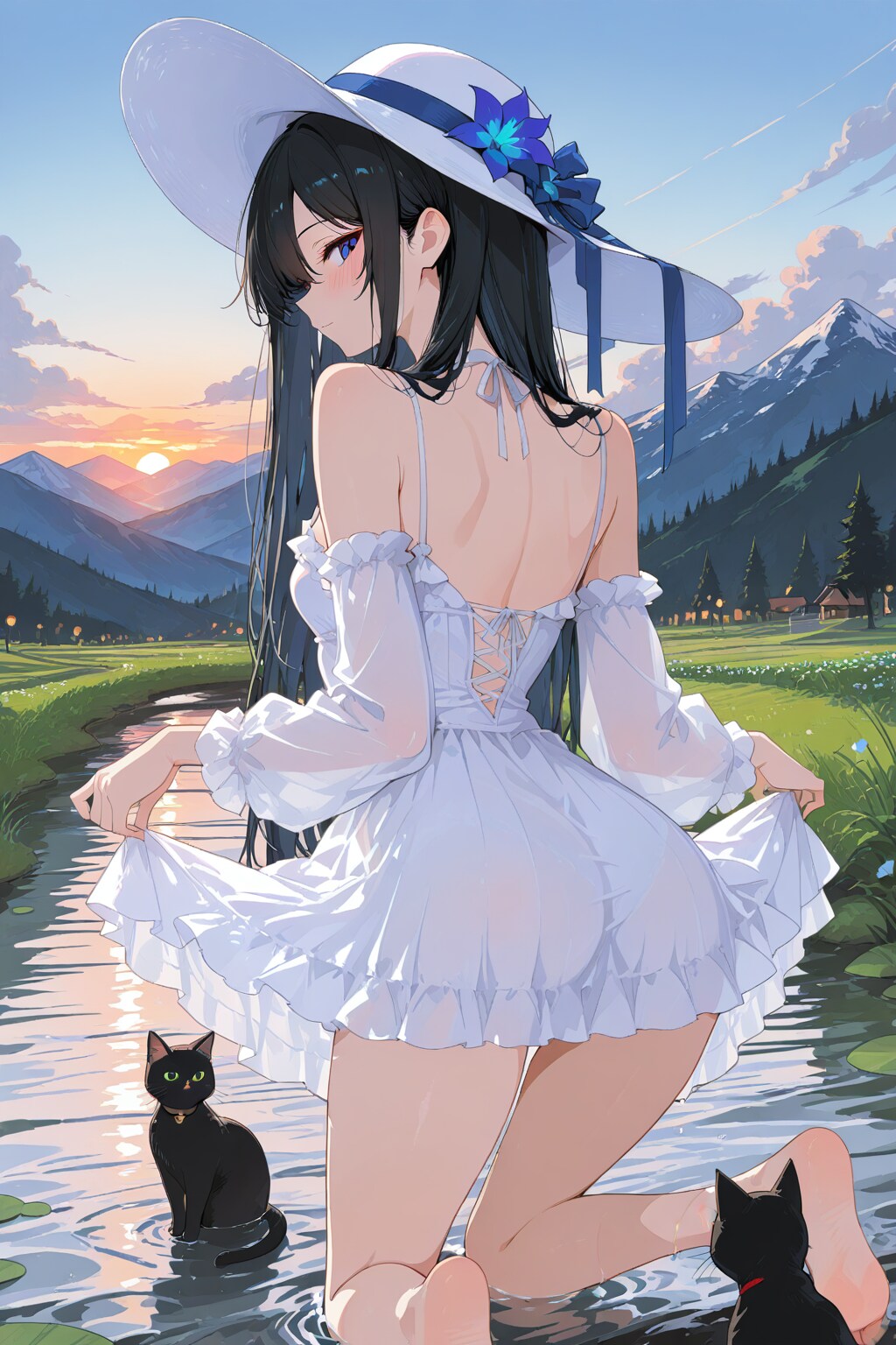 高原で避暑