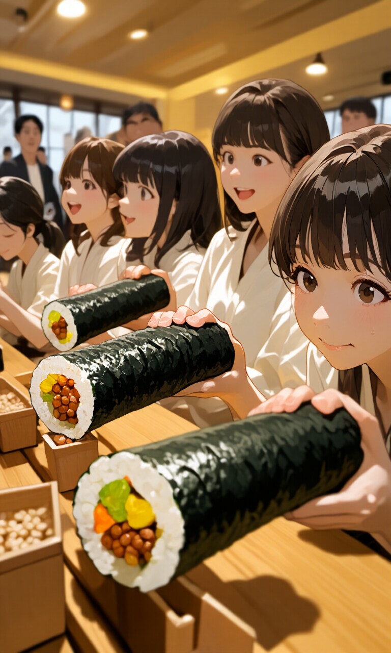 恵方巻早食い競争