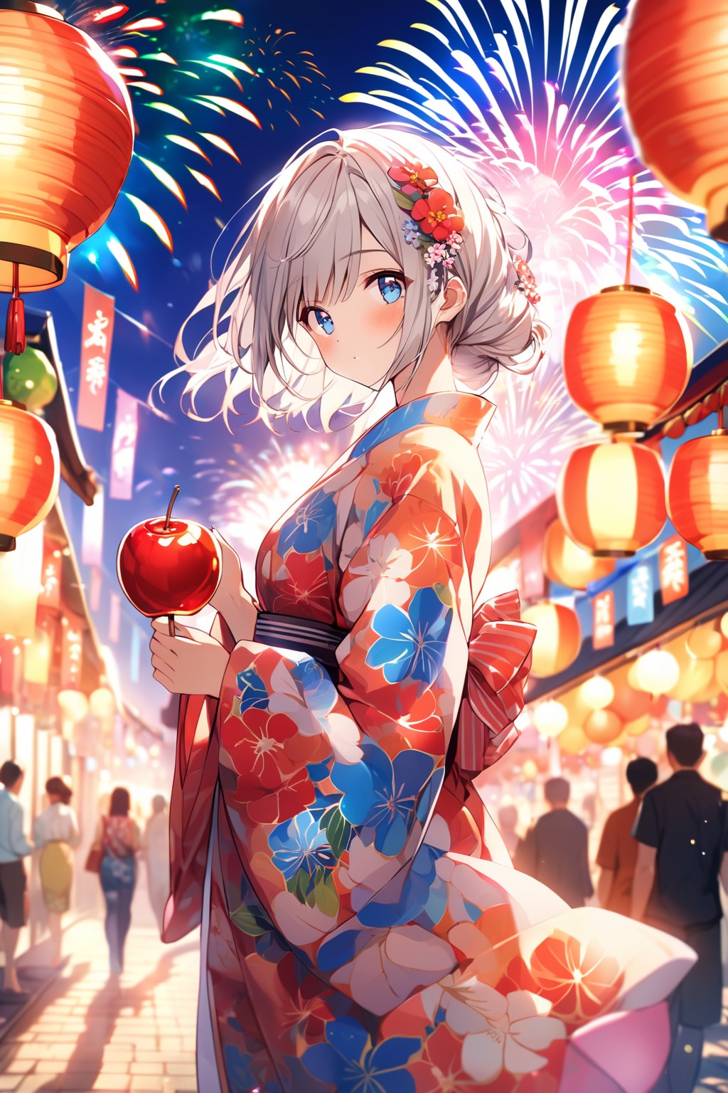 リンゴ飴 | の人気AIイラスト・グラビア