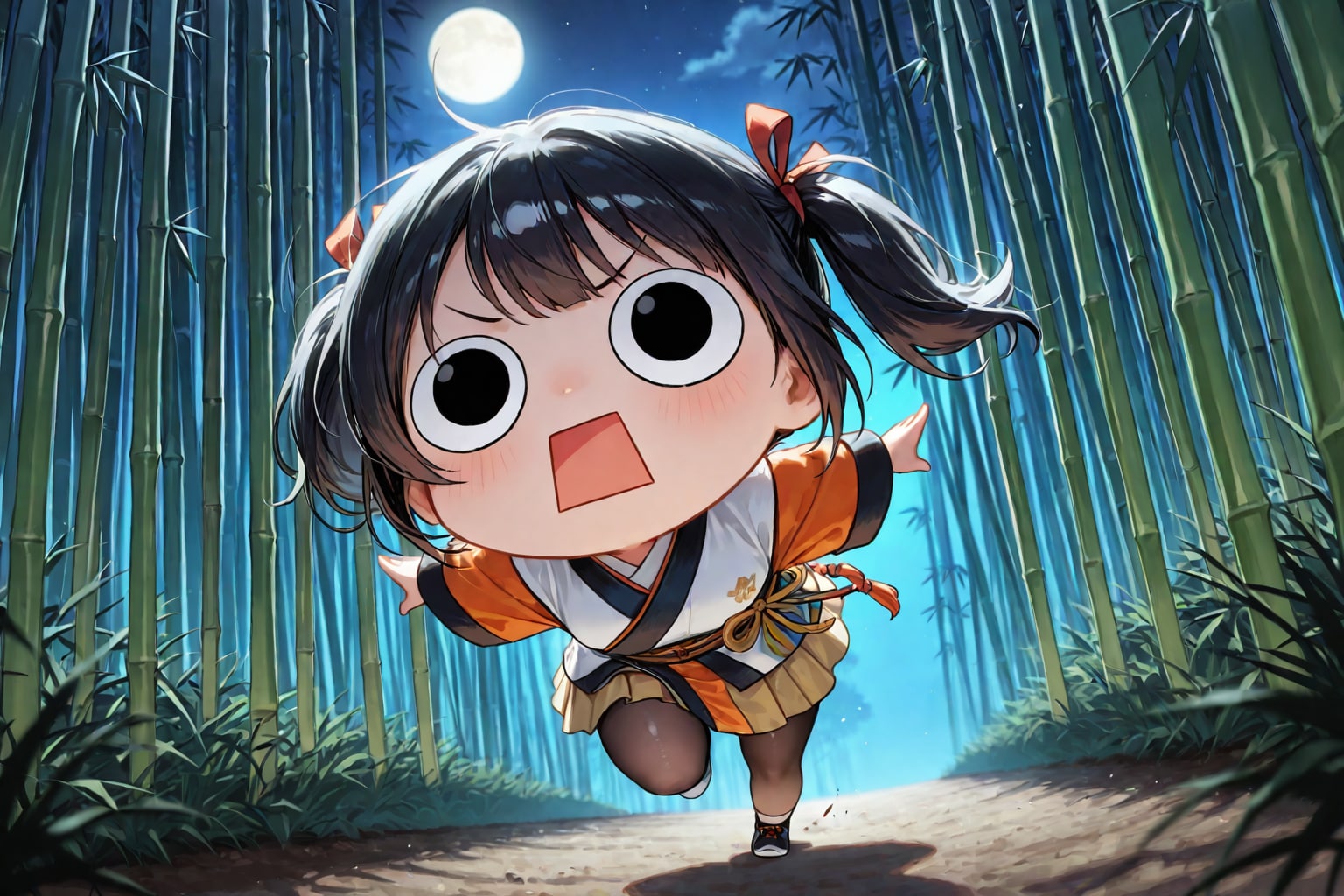 竹林を駆けるえらいこっちゃ忍 | の人気AIイラスト・グラビア