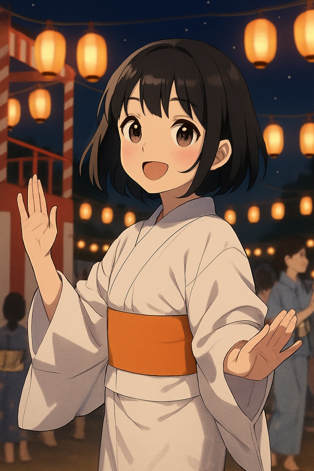 盆踊りを踊っている女の子 | の人気AIイラスト・グラビア