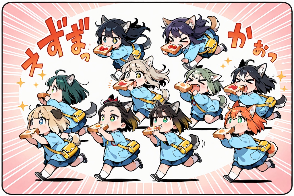 いぬみみようちえんじのトーストランニング