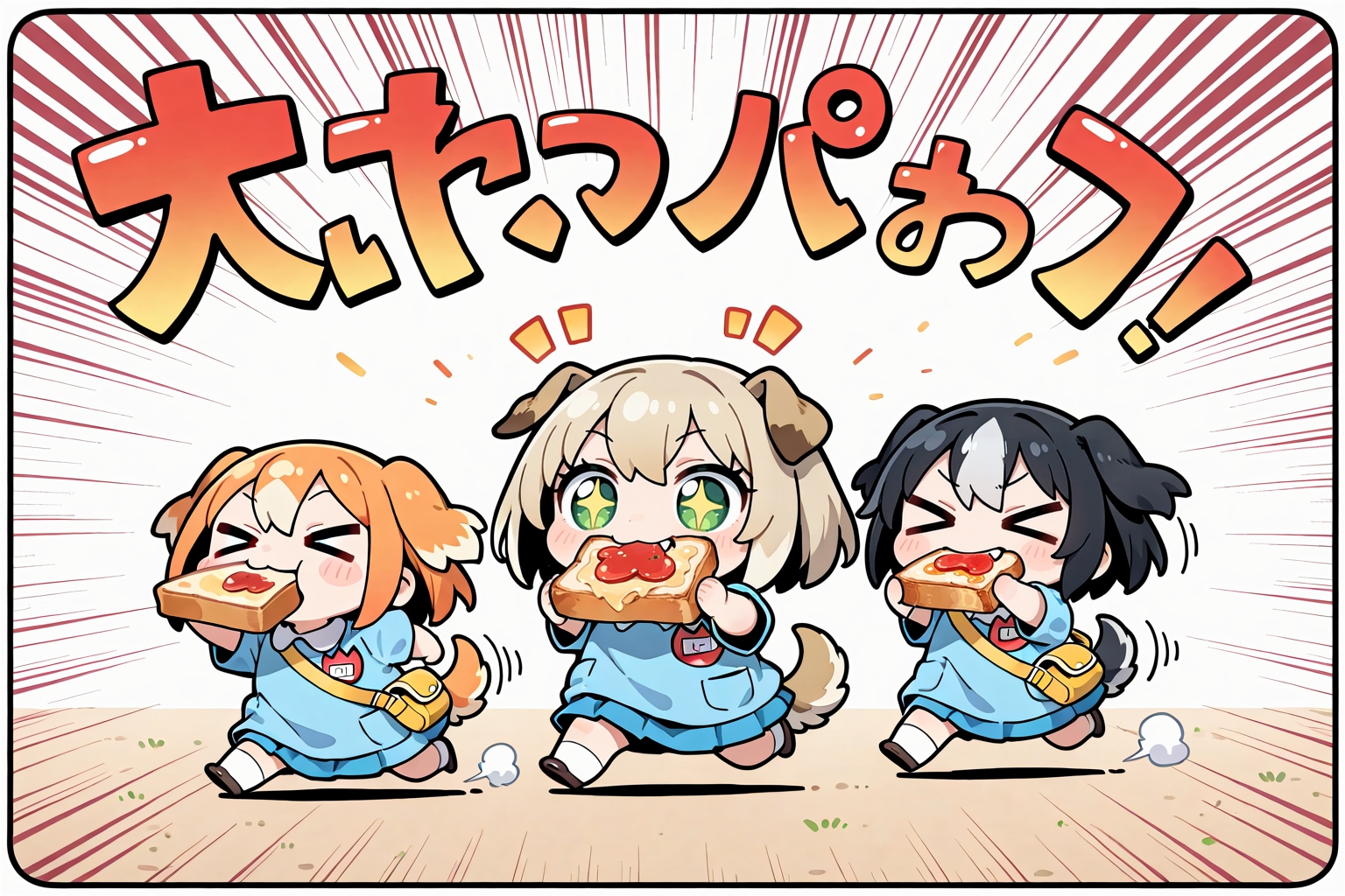 いぬみみようちえんじのトーストランニング