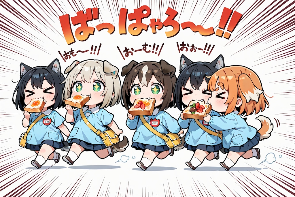いぬみみようちえんじのトーストランニング