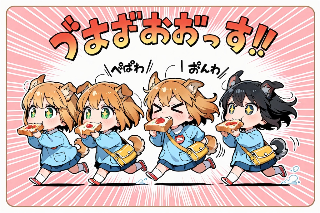 いぬみみようちえんじのトーストランニング