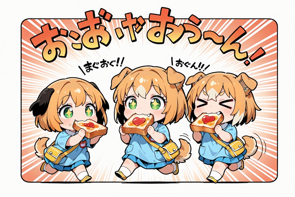 いぬみみようちえんじのトーストランニング