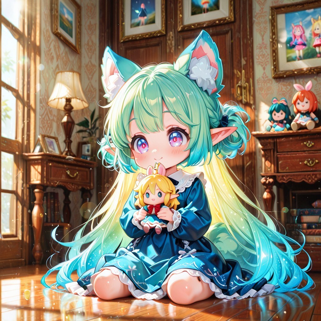 5枚）人形とケモ耳エルフさん