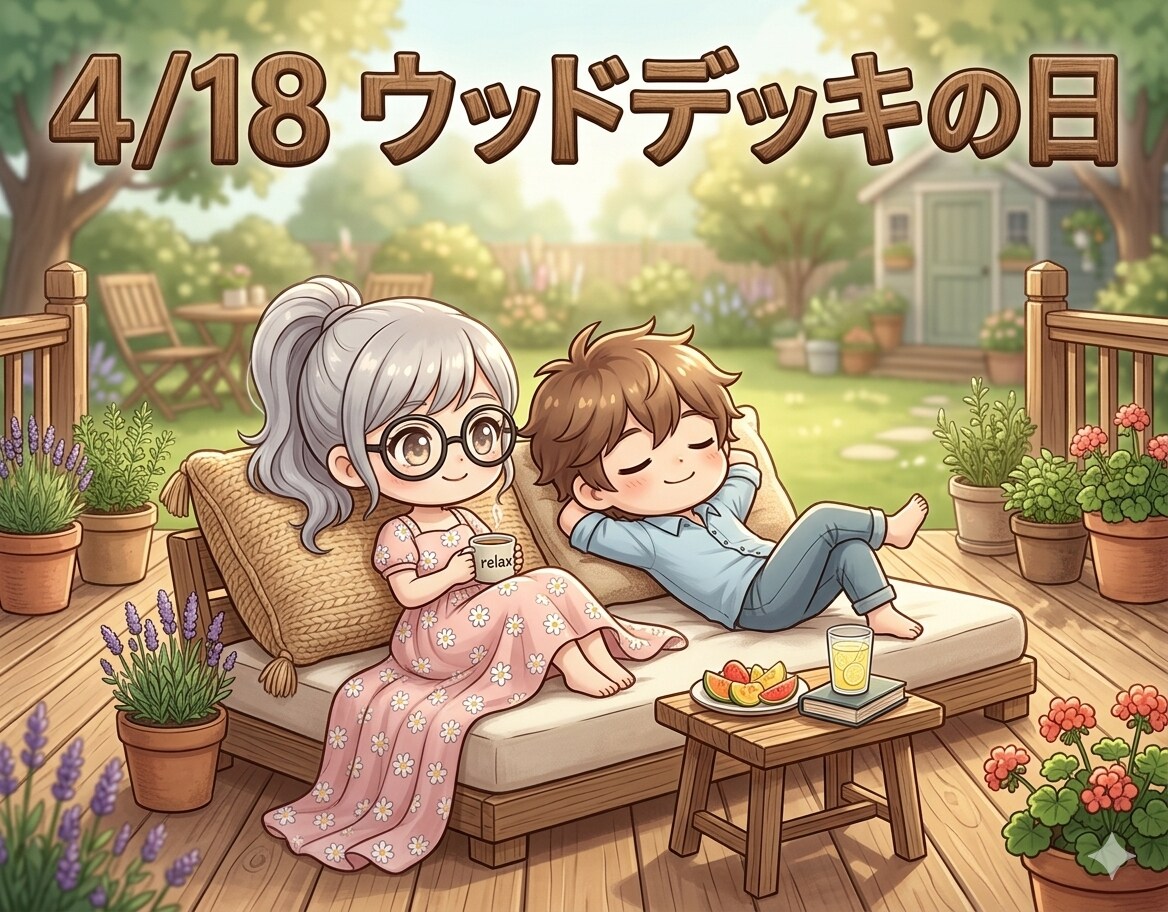 今日は「ウッドデッキの日」 | の人気AIイラスト・グラビア