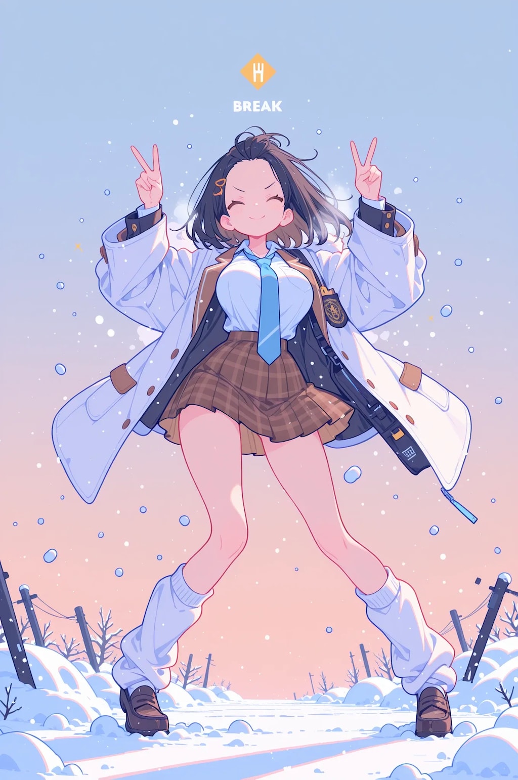 冬でもミニスカで頑張るよ！