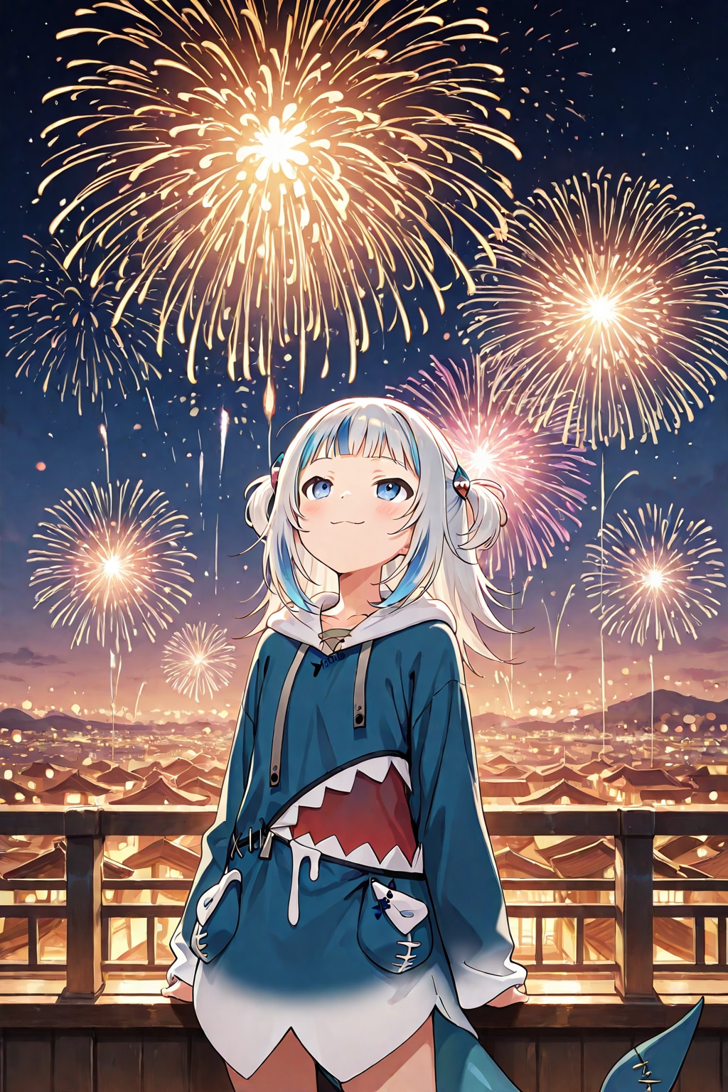 一人で見上げた夜空に花火