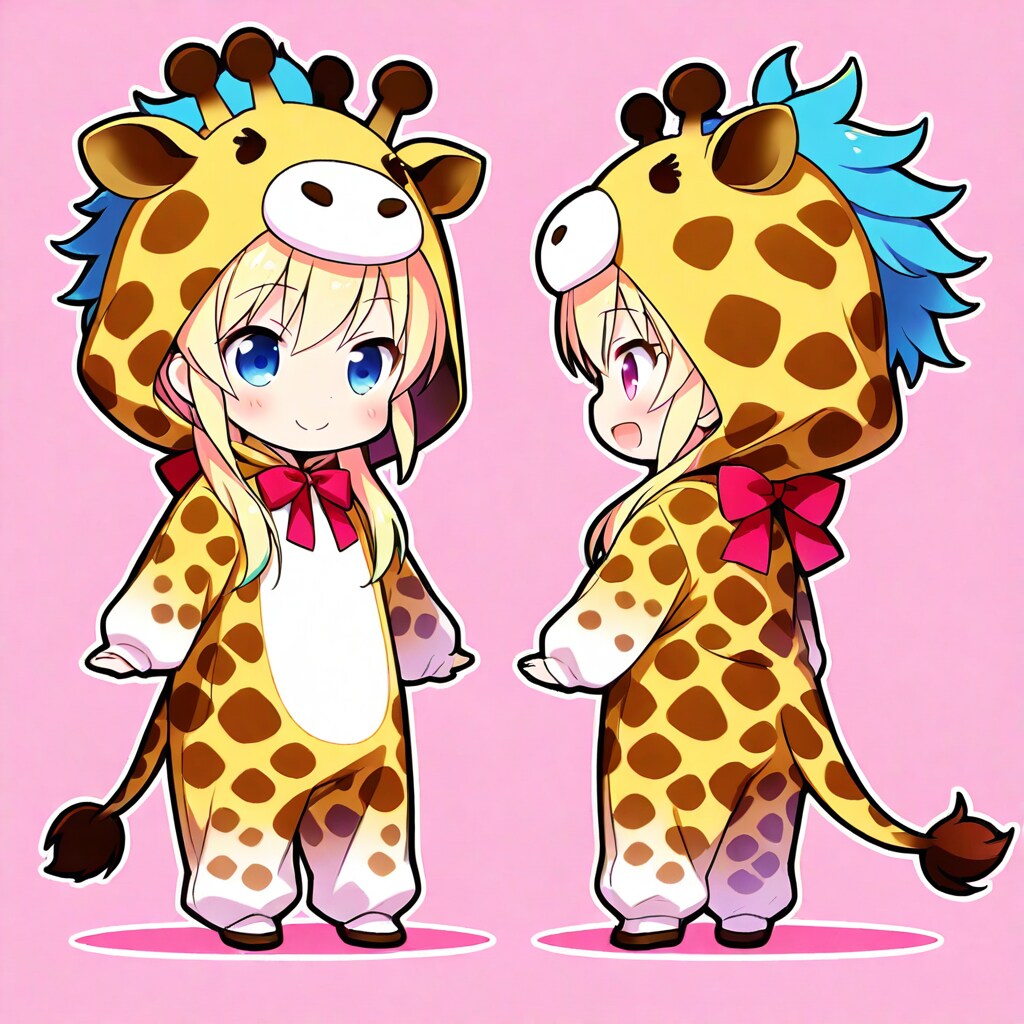 オシャレヘアキリン着ぐるみちび子ちゃん