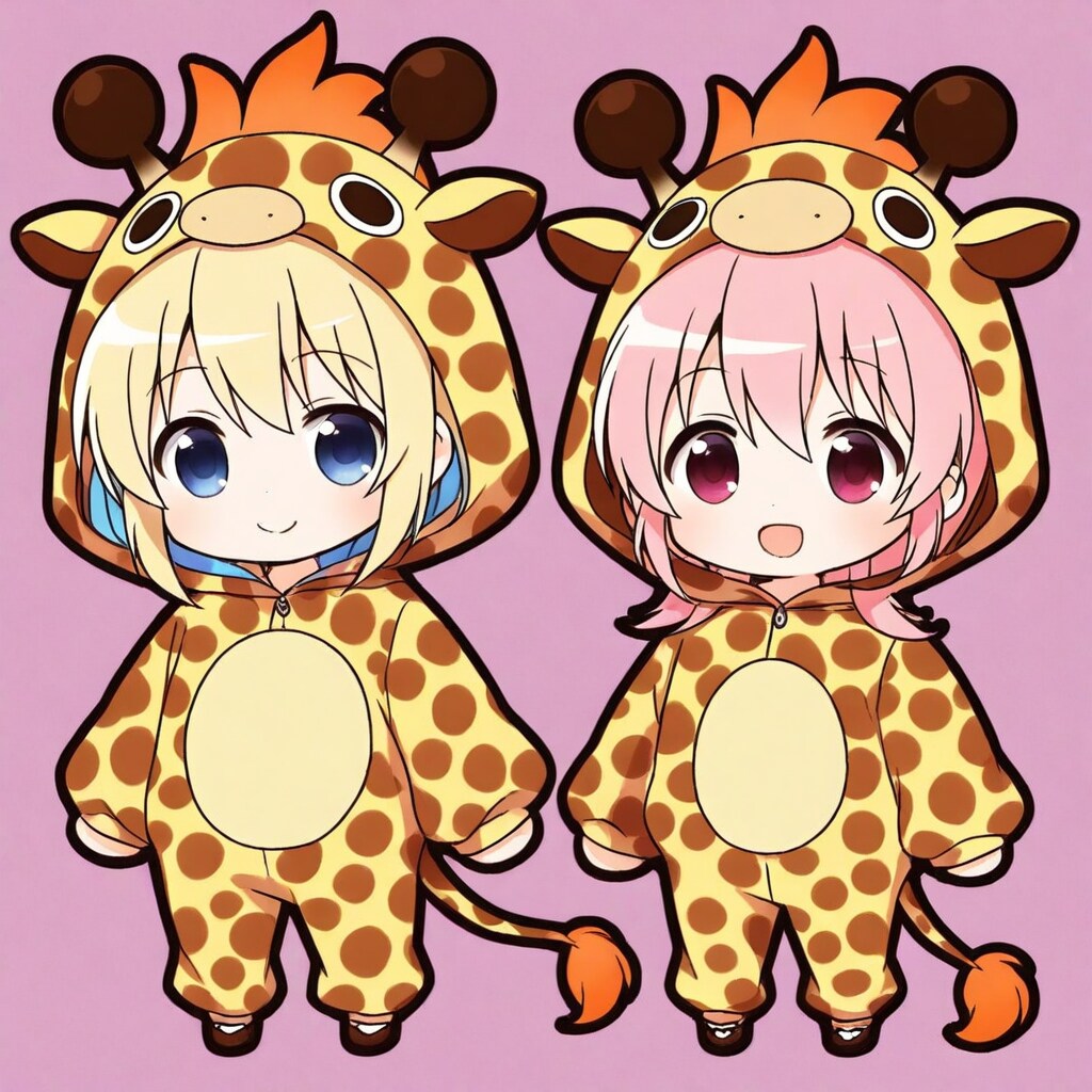 オシャレヘアキリン着ぐるみちび子ちゃん