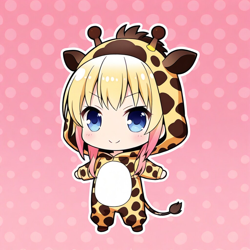 オシャレヘアキリン着ぐるみちび子ちゃん