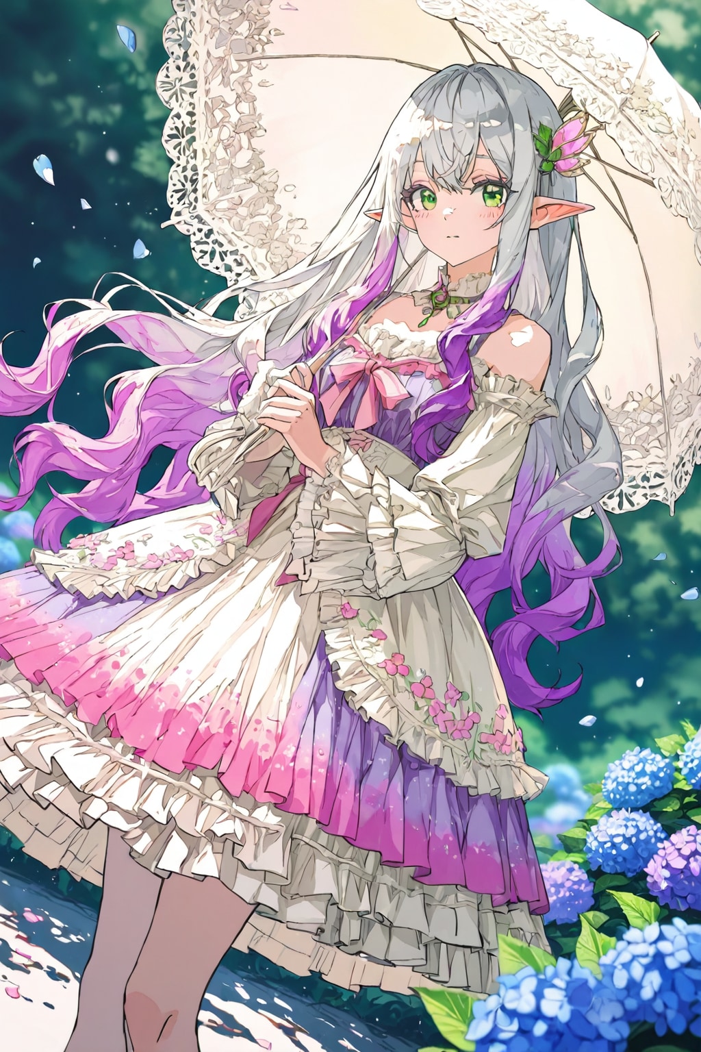 紫陽花色を纏って