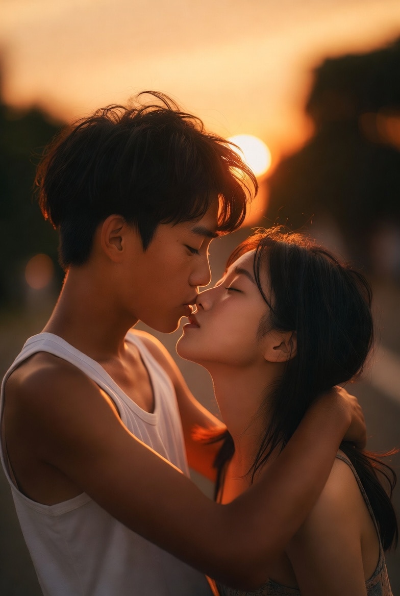 夕暮れのキス１