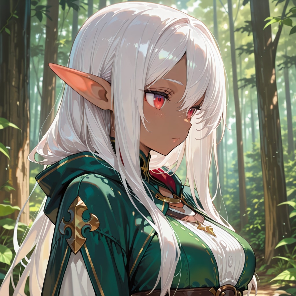 セクシーダークエルフさん。をECHIDNAで生成してみた。