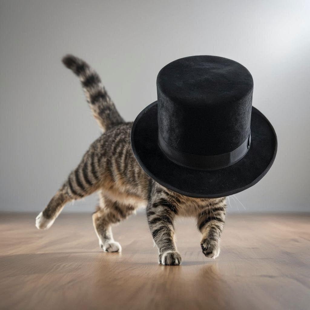 シルクハットと猫