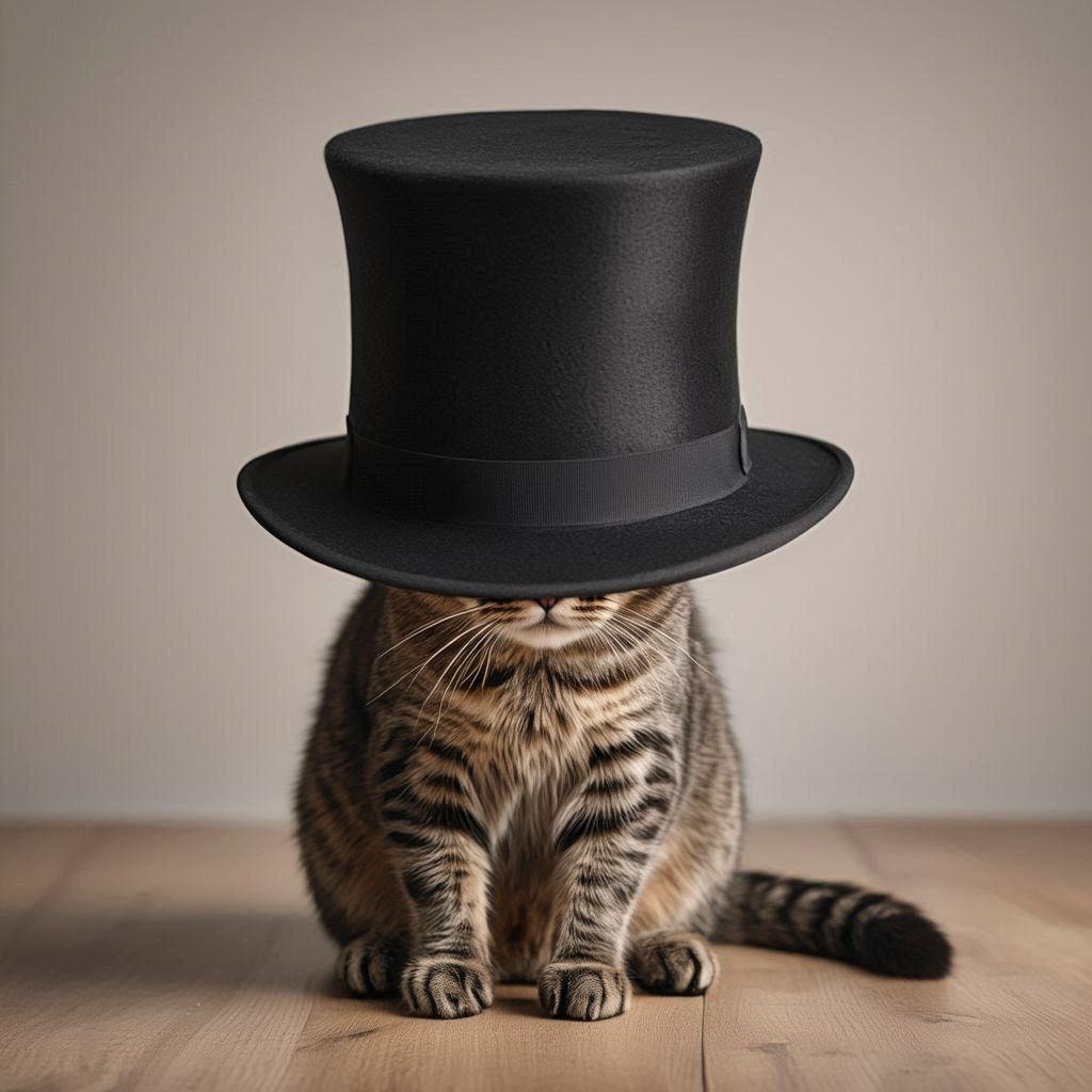 シルクハットと猫