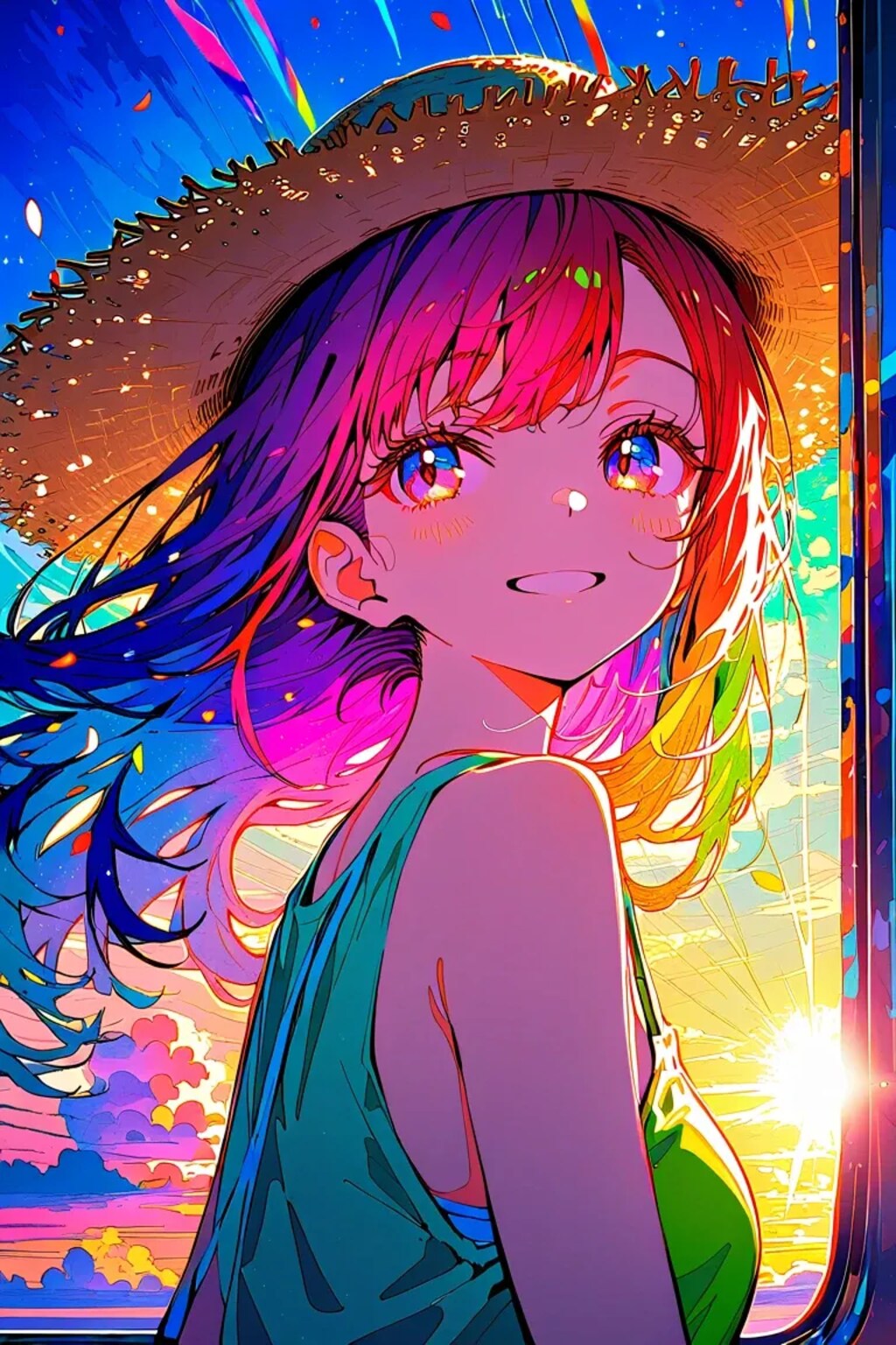 麦わら帽子の女の子