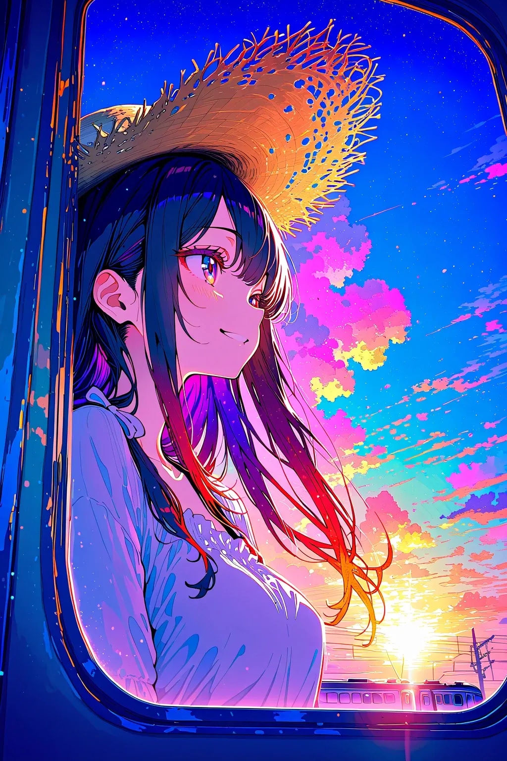 麦わら帽子の女の子