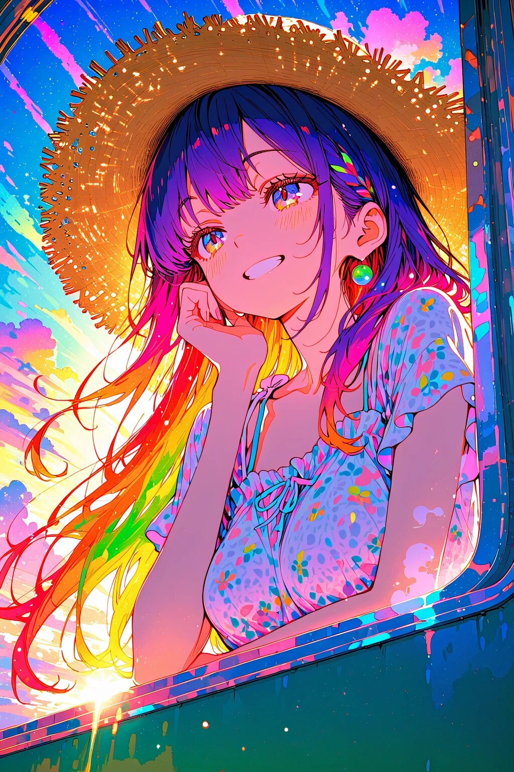 麦わら帽子の女の子