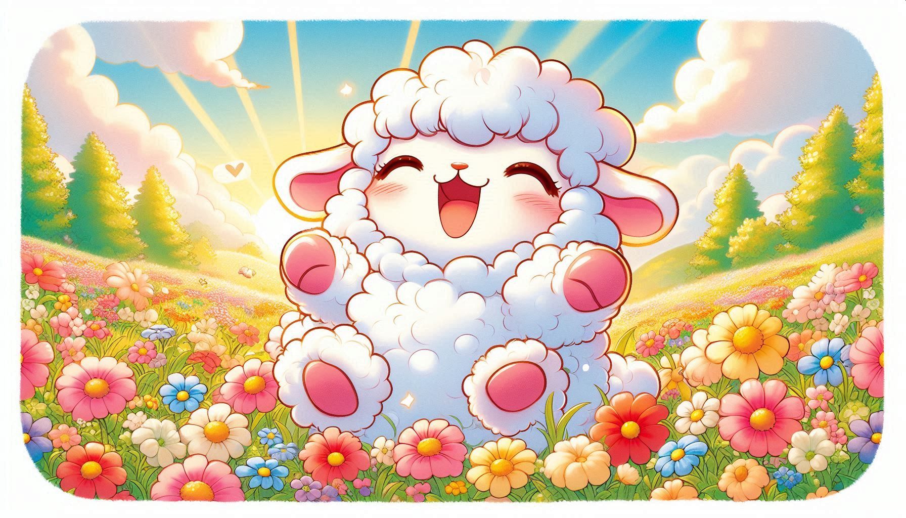 ふわふわ羊