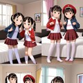 女の子ペアポーズ集2(4ポーズ×10枚) 2枚目